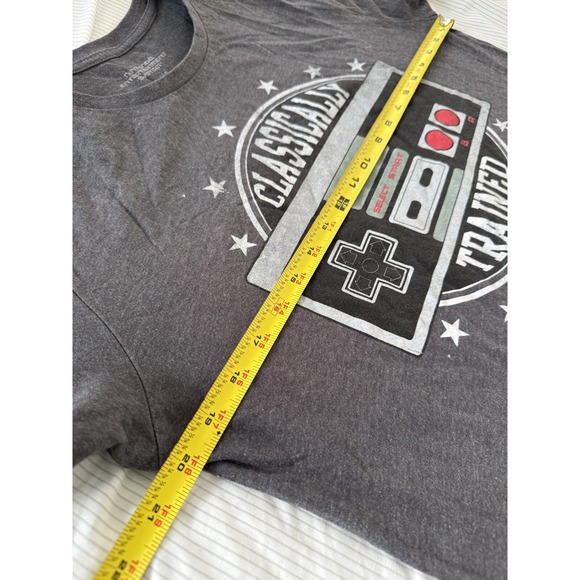 Nintendo Logo T-Shirt Gray Men's Size Large Nintendo Tee Classically Trained - Picture 5 of 6